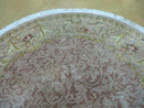 6' X 6' Round Handmade Fine Chinese Floral Oriental Silk Wool Rug Carpet Nice