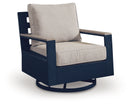 East Beach - Swivel Glider Chair With Cushion - Blue by Unique Piece Furniture
