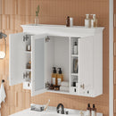 Wall Mount Mirror Cabinet With Adjustable Shelves, Soft Closing Hinges by HouseOfZazla