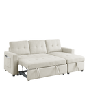 78.5" Sleeper Sofa Bed Reversible Sectional Couch with Storage Chaise and Side storage bag for Small Space Living Room Furniture Set