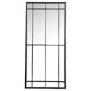 Annetta 24 x 52 Inch Window Pane Wall Mirror Black