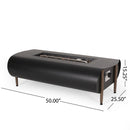 Vernon Rectangle Fire Pit 50,000 BTU - Dark Gray by HouseOfZazla