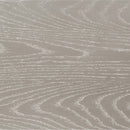 Colwood - Upholstered Oval Vanity Stool With Glitter Trim Seat - Silver Gray