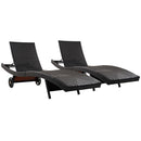 K&K 80'' Patio Wicker Chaise Lounge Chairs Set of 2 by HouseOfZazla