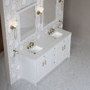 James Martin Bellshire 72" Double Bathroom Vanity, Bright White