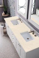 James Martin Palisades 72" Double Bathroom Vanity, Bright White