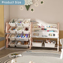 Kids Toy Storage Organizer With 2 Tier Bookshelf, Toy Storage With 12 Bins by HouseOfZazla