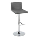 Mason - Contemporary Adjustable Barstool & Swivel With Straight T Footrest (Set of 2) by HouseOfZazla