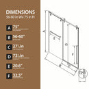 Frameless Sliding Shower Door - Matte Finish