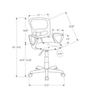 Office Chair, Adjustable Height, Swivel, Ergonomic, Armrests, Mesh, Contemporary / Modern - Black by HouseOfZazla