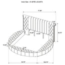 Santiago - Upholstered Round Storage Bed With Built In Charging Ports by HouseOfZazla