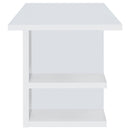 Hannah - 4 Shelf Writing Desk With Open Shelving - White by HouseOfZazla