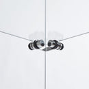 4-Tier Glass Display Cabinet, Double Door Glass Cabinet, Four Partitions, Two Locks, Floor Standing Storage Cabinet for Living Room, Bedroom, Showroom and Office, White, 31.5"L x 14.2"W x 66.3"H