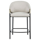 Chadwick Fabric Upholstered Counter Chair Beige (Set of 2)