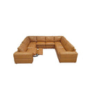 Upholstered Large Arms Sectional With Recliner Seats