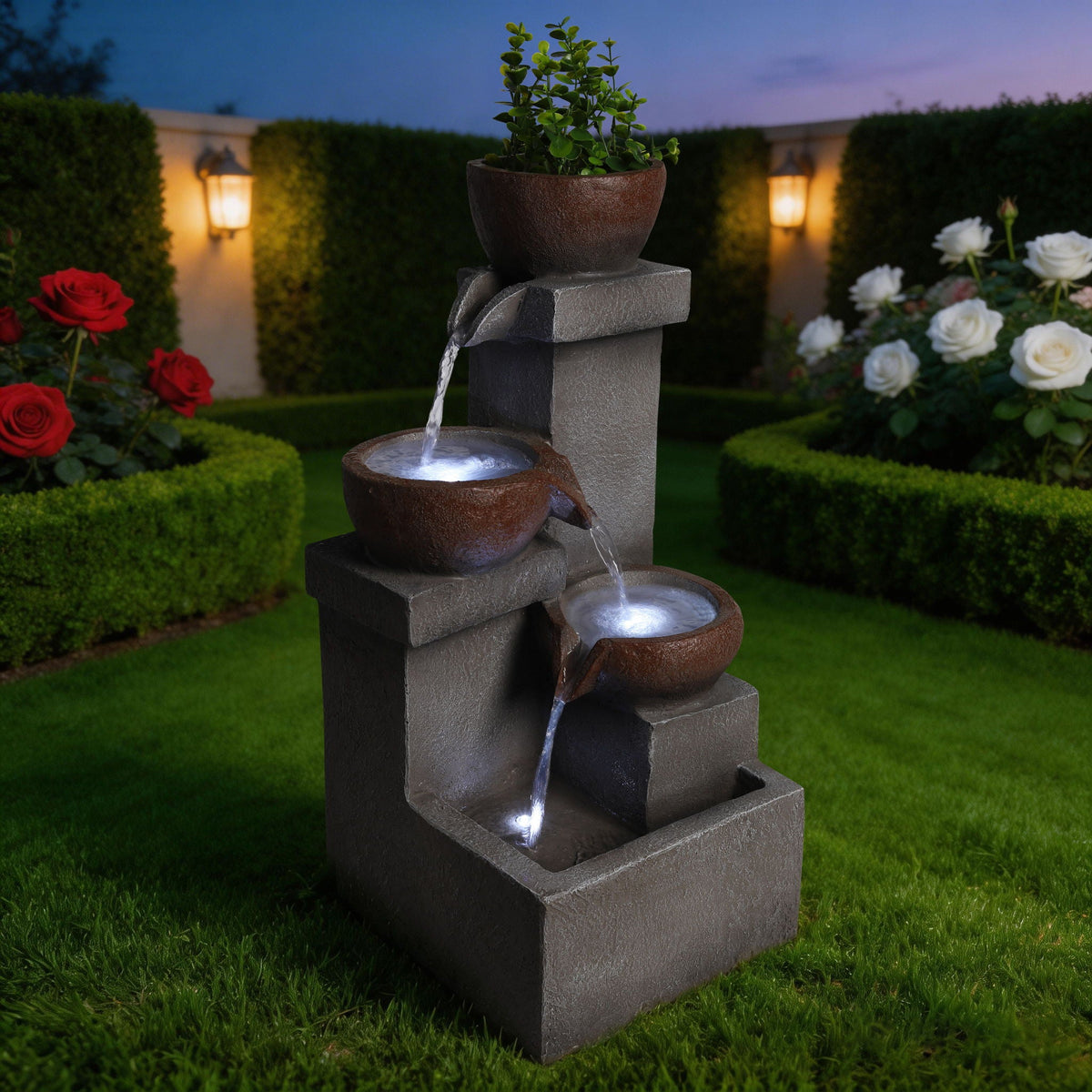 LED Waterfall Fountain Outdoor For Garden - Gray, photo 11 of 11