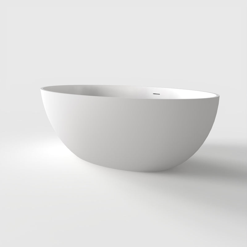 67 Inch Freestanding Solid Surface Soaking Bathtub, photo 8 of 10