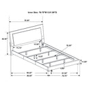 Strick & Bolton - High Gloss Panel Bed With LED Lights by HouseOfZazla