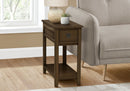 Accent End Table, 2 Tier, Narrow, Lamp, Storage Drawer, Charming Design by HouseOfZazla