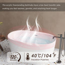 Freestanding Oval Bathtub With Overflow And Pop Up Drain, Double Walled Design - Gloss White by HouseOfZazla
