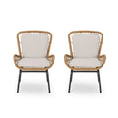 Outdoor Wicker Club Chair With Cushions (Set of 2) by HouseOfZazla