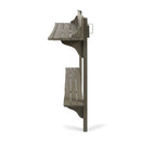 3-Piece Balcony Bar Set with Bottom Shelf Table and 2 Stools, Grey Finish by Montret