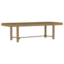 Benson - Extension Leaf Dining Table With Trestle Base - Sand by HouseOfZazla