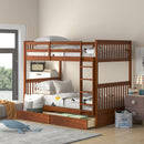 Bunk Bed With Ladders And 2 Storage Drawers by Unique Piece Furniture