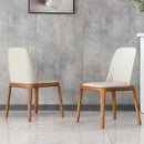 Modern Dining Chairs, Wooden Legs (Set of 2) - Gray by Unique Piece Furniture