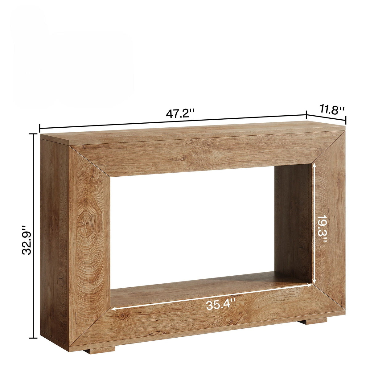 Narrow Entryway Storage Console Table With Open Shelf, photo 12 of 12