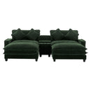 Sectional Sofa Upholstered Sofa With Two Removable Ottoman, Two USB Ports, Two Cup Holders And Large Storage Box For Living Room by HouseOfZazla
