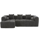 Sectional Free Combined Sofa With 2 Side Pockets by HouseOfZazla