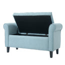 Light Blue Tufted Storage Bench by HouseOfZazla