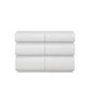 Minimalist Modern 6 Drawer Dresser, Handle Free Design With Wide Storage