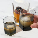 Hexagonal Crystal Double Old Fashioned Glasses in Smoke by Viski