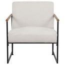 Monsen Fabric Upholstered Metal Frame Accent Chair Ivory