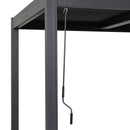 Byron Black Outdoor Pergola Aluminum with Adjustable Louvered Roof by HouseOfZazla