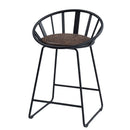 Zudora - Counter Height Chair (Set of 2) - Synthetic Leather & Black