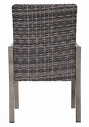 2PC Outdoor Dining Chair with Hand-Painted Frame and Water-Washed Cotton Seat by HouseOfZazla