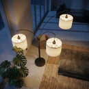 Royal - 3 Arm Arc Floor Lamp, Oil Rubbed Bonze With Linen Shade, 4 Way Rotary Switch - Oil-Rubbed Bronze by HouseOfZazla
