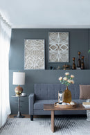 Leaf Shadow Box Wall Decor (Set of 2) - White / Gray by HouseOfZazla