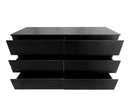 6 Drawer Double Dresser for Bedroom Living Room Hallway,Black