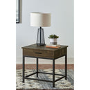 Square End Table With 1 Drawer - Brown by HouseOfZazla