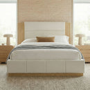 Modern Upholstered Platform Bed With Extended Headboard by HouseOfZazla