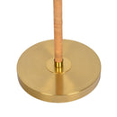 Allure - 2 Light Floor Lamp, Gold, Natural Tube, Double On / Off Pull Chain - Gold / Rattan by HouseOfZazla