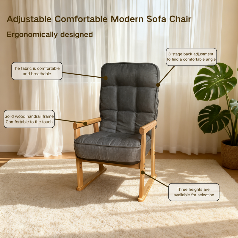 Modern Adjustable Lounge Chair with Three-Level Lumbar Adjustment, photo 6 of 10
