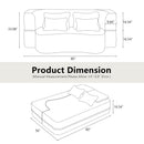 Modern Floor Sofa With 4 Pillows