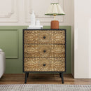 3 Drawer Cabinet, Suitable For Bedroom - Black by HouseOfZazla