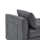 Sienna - Tufted Convertible Sleeper Sofa With Chaise - Gray by HouseOfZazla