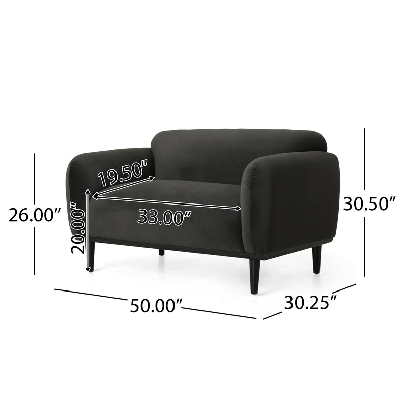 Loveseat Sofa - 50" Dark, photo 4 of 10